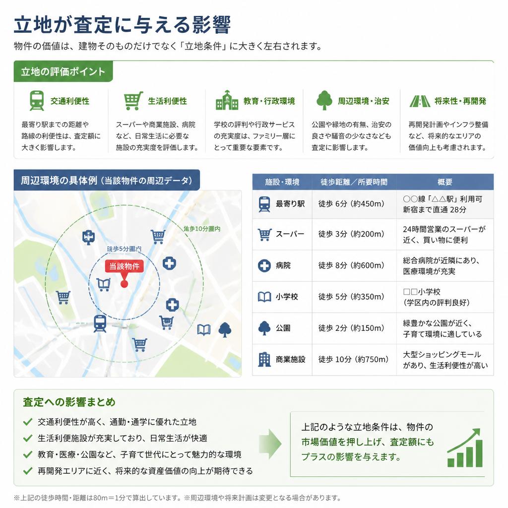 重要な査定ポイント2: 立地条件