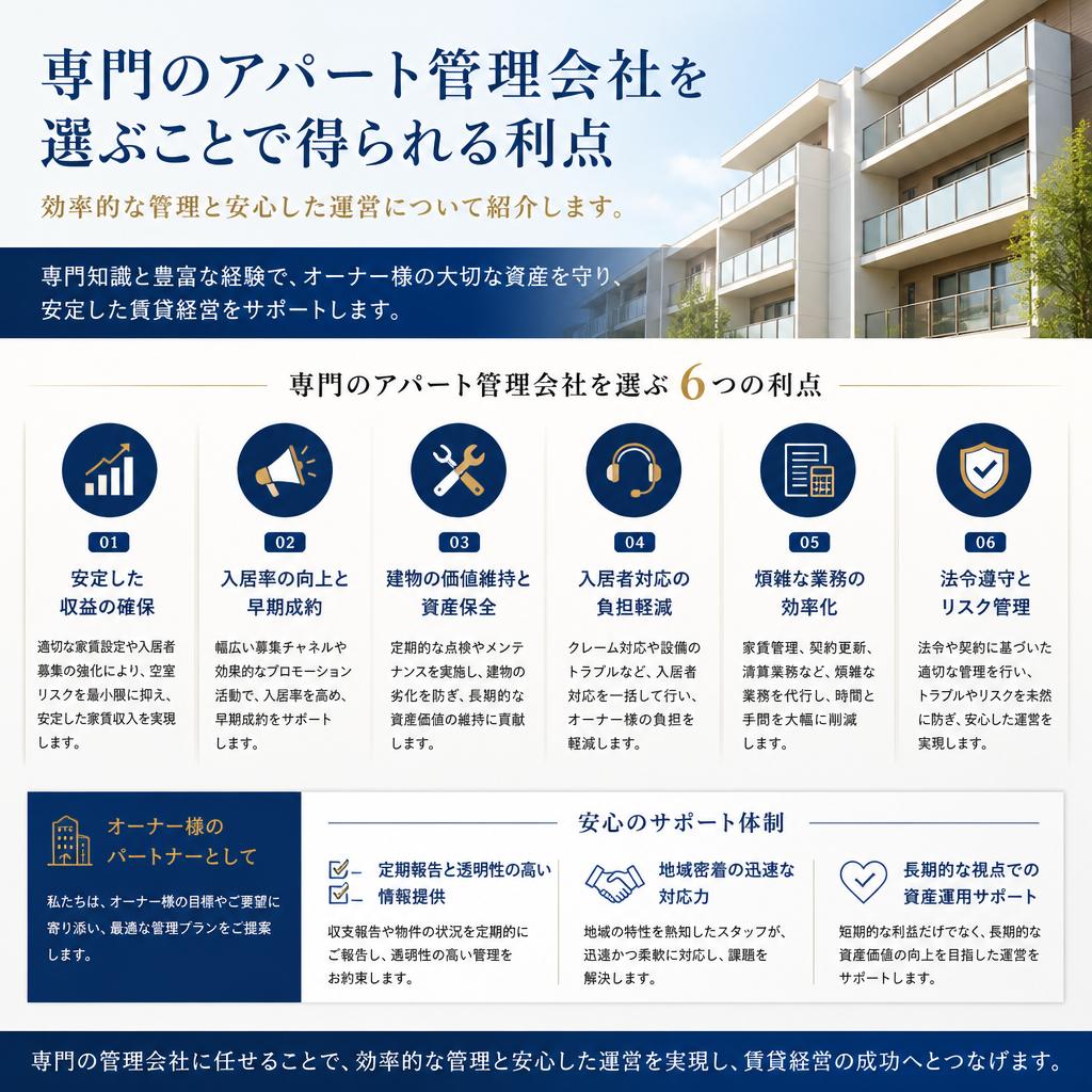 アパート管理会社のメリットとは？